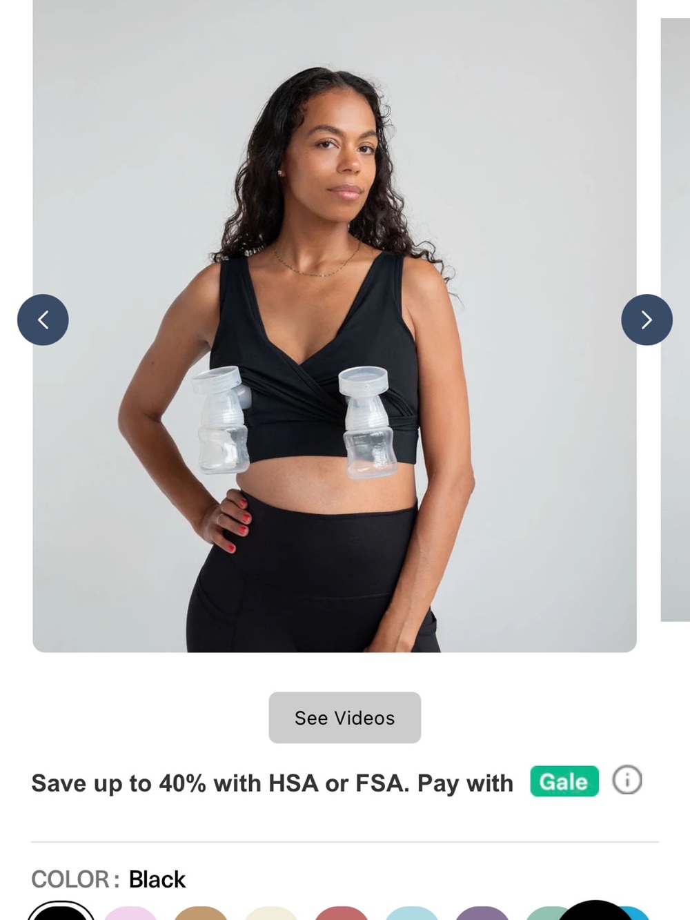 Love & Fit Black Nursing / Hands-Free Pumping Bra
